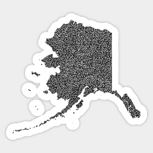 Alaska Map Design with Borders Sticker